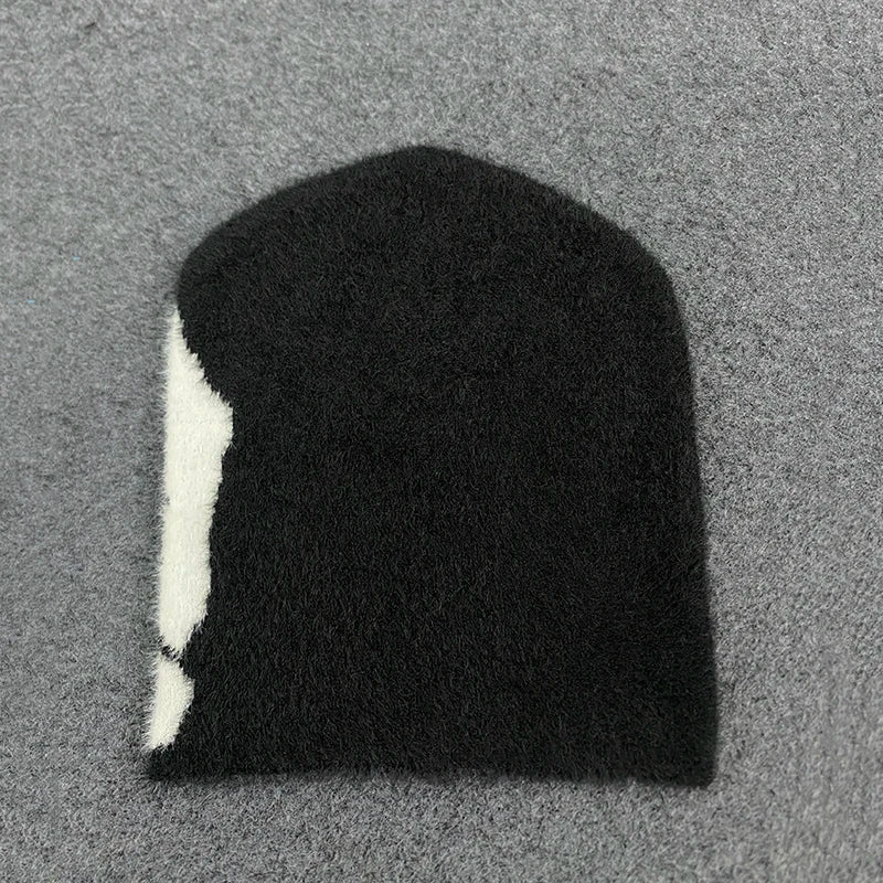 Warm Knitted Hat With Jacquard Flower Design For Men And Women