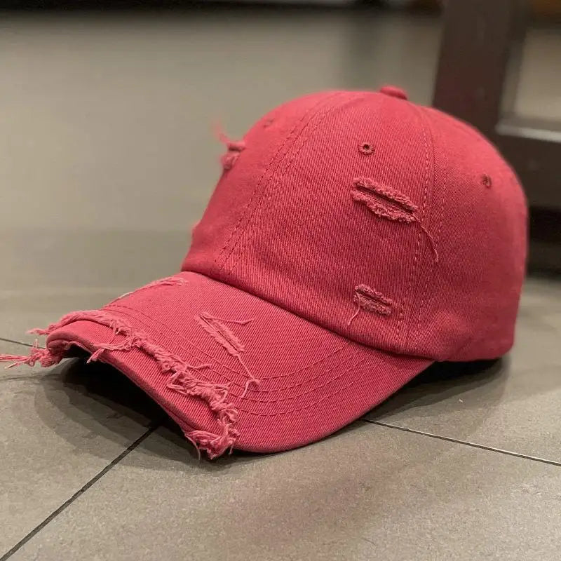Retro Women Baseball Cap Solid Color Snapback Hat