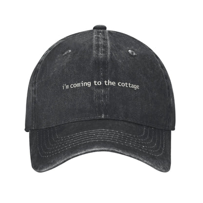Washed Baseball Cap Heated Rivalry Summer For Men Adult "IM Coming To The Cottage"