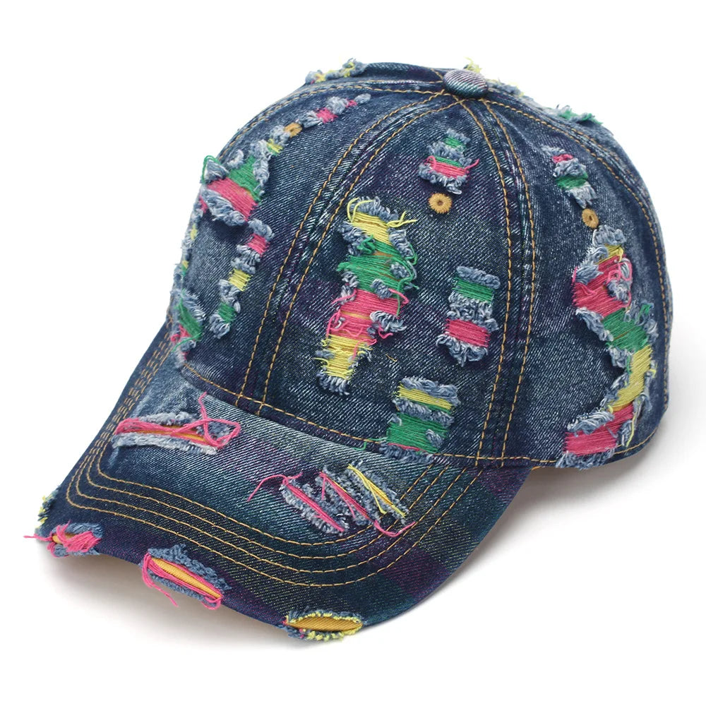 Cowboy Frayed Colored Cotton Thread Beggar Hat