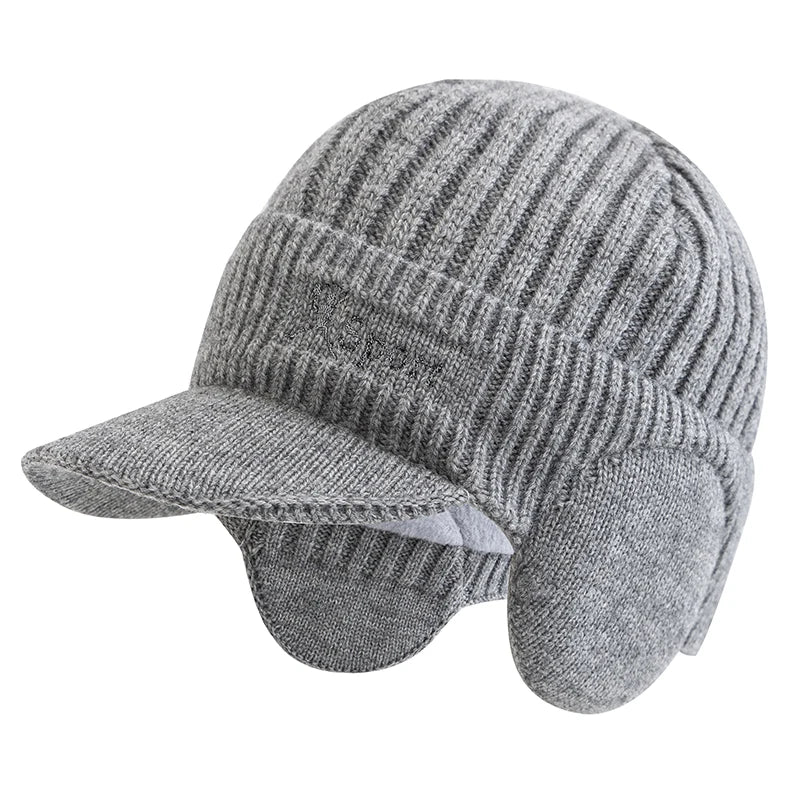 New Unisex Winter Hat Plush Fur Lined Warm Earflap Cap