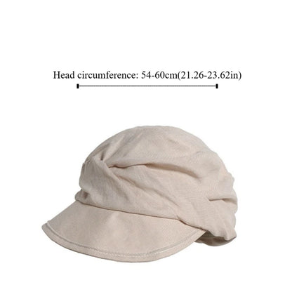 Ins Japanese Linen Berets Pleated Classic Newsboy Hats