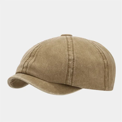 Four Seasons Cotton Solid Newsboy Caps Octagonal Cap