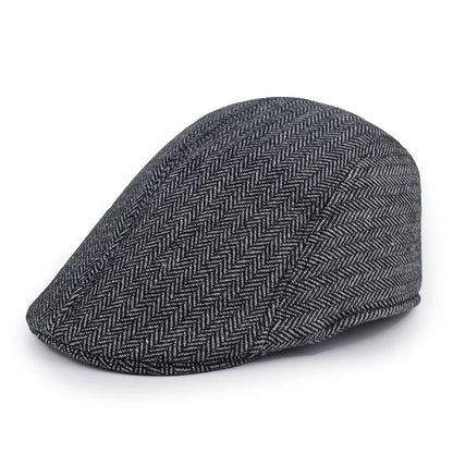 Fashion Berets Men High Quality Autumn Winter Wool Hat Herringbone Flat Cap