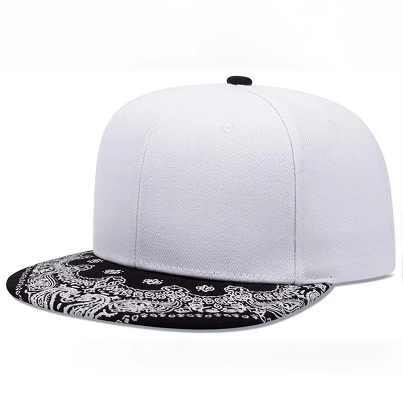2025 Fashion New Flat Edge Hat Cashew Flower Hat