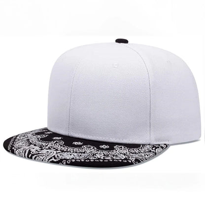 2025 Fashion New Flat Edge Hat Cashew Flower Hat