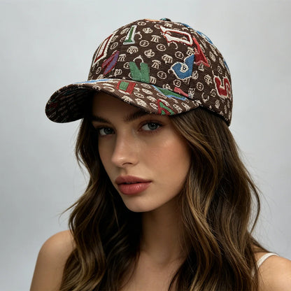 Hardtop Retro Irregular Letters Baseball Hats