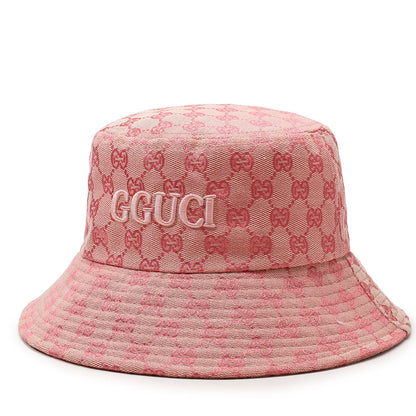 Unisex Black And White Embroidered Letters Personalized Bucket Hat