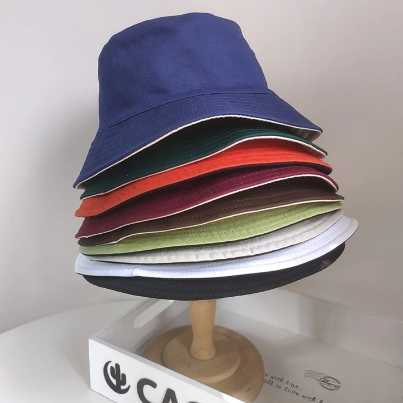 Double Sided Bucket Hat Sun Hat for Men Women