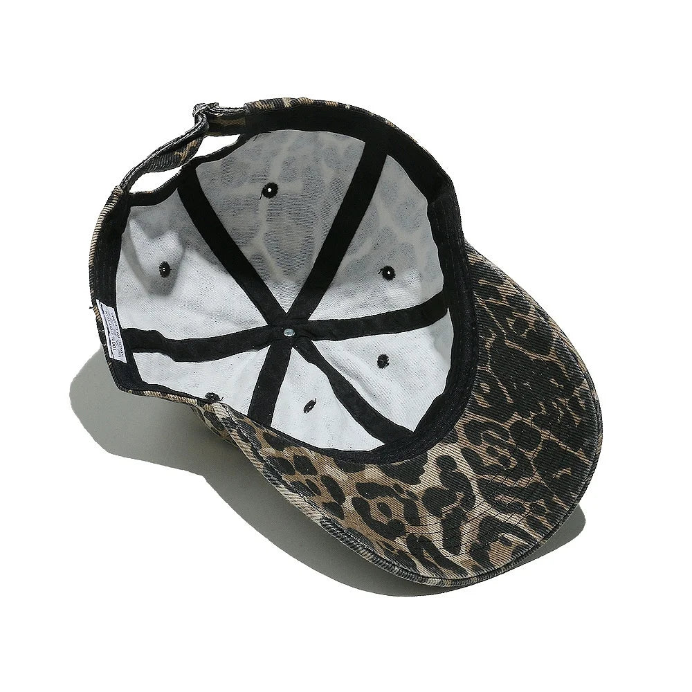 New Spring/Summer Women's Versatile Sun Hat Leopard-Print Baseball Cap