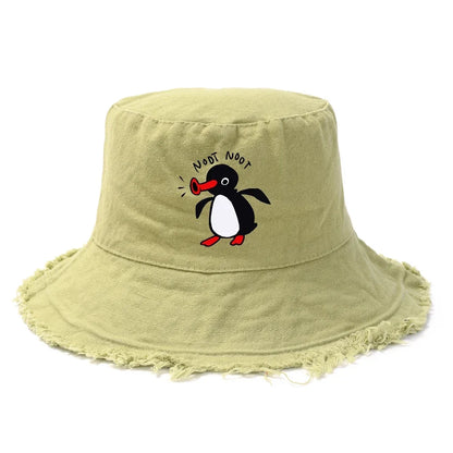 Summer Penguin Bucket Hat Reversible Bob Men Women Cotton
