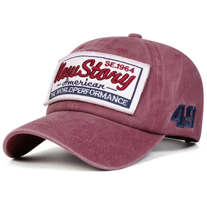 Embroidery Wash Baseball Caps Spring Autumn