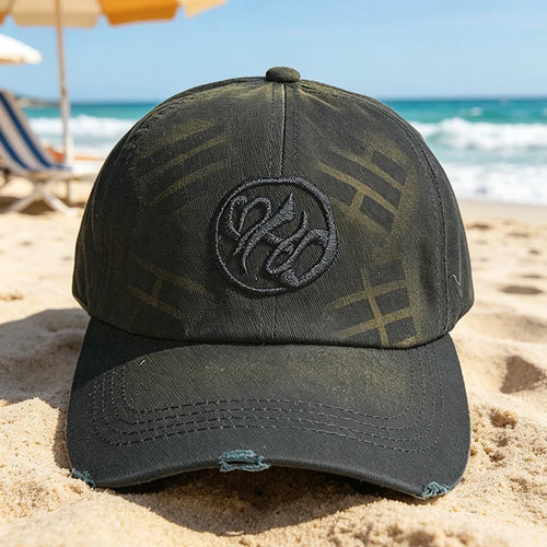 Embroidered Vintage Washed Baseball Cap Retro Distressed Cotton Dad Hat Streetwear Adjustable Snapback