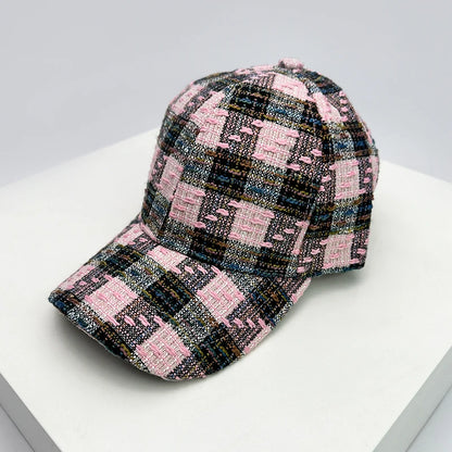 New Men Women Check Houndstooth Color Block Baseball Hats