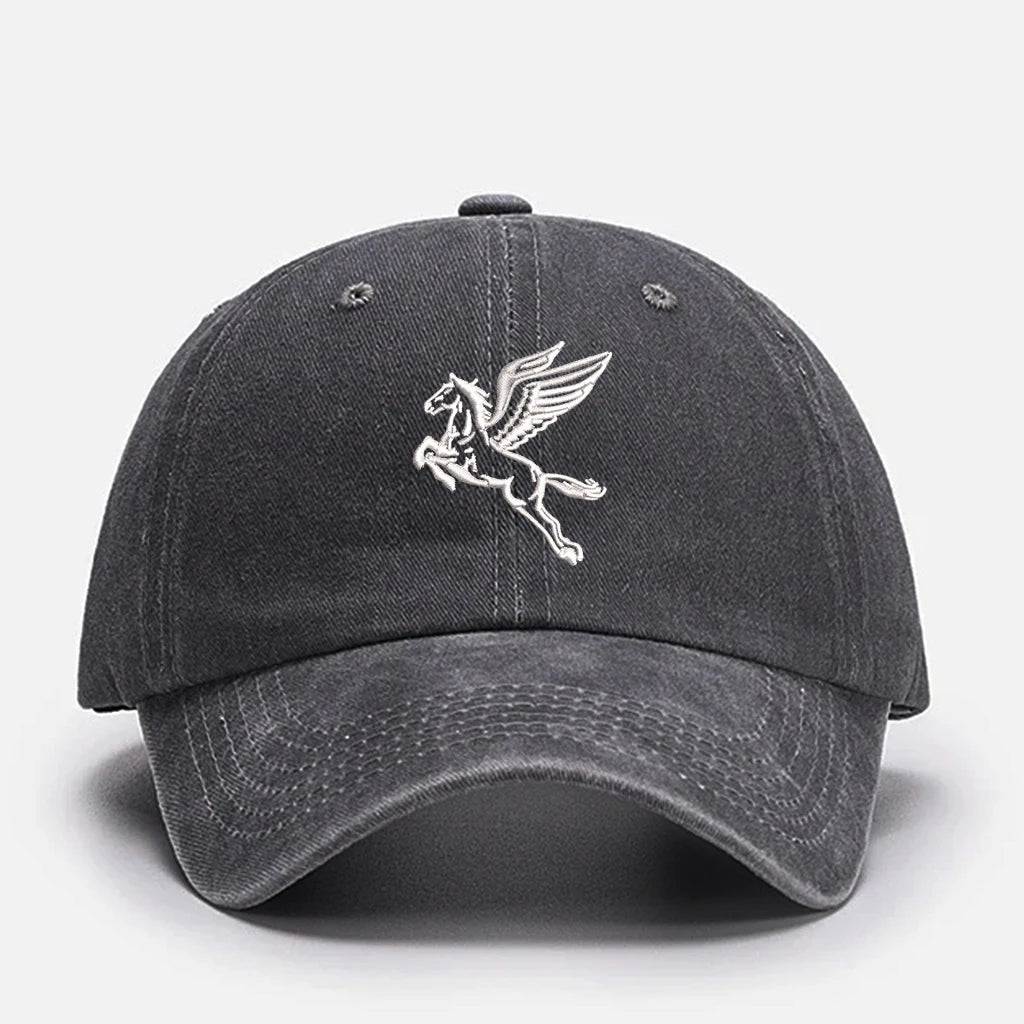 Horse Embroidery Baseball Cap, Mesh Sun Protection Unisex Adjustable Outdoor Hat