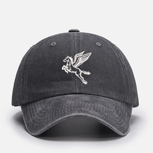 Horse Embroidery Baseball Cap, Mesh Sun Protection Unisex Adjustable Outdoor Hat