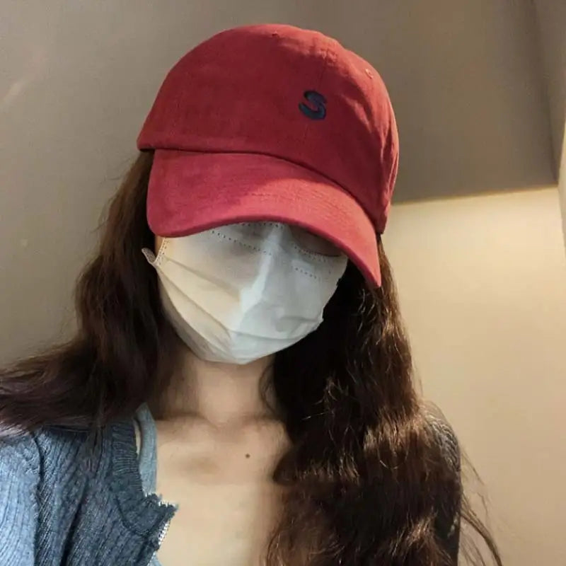 Simple Embroidery Peaked Cap Unisex Sun Hat