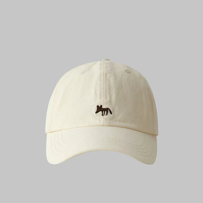 Muji Little Fox Embroidered Baseball Cap