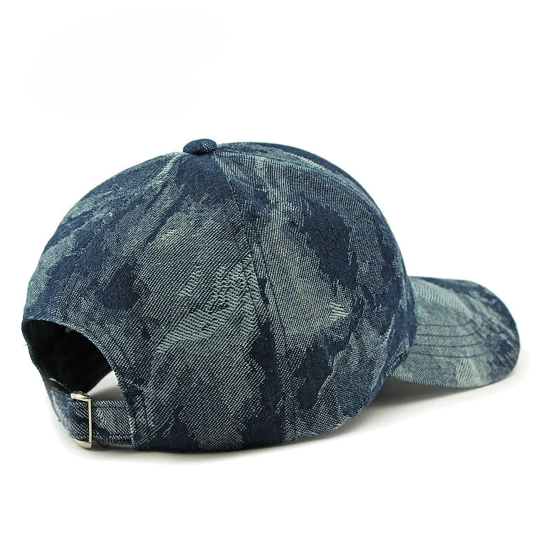 Western Washed Denim Hardtop Jacquard Adjustable