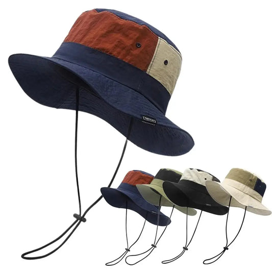 Sun Protection Wide Brim Bucket Hat Breathable Fisherman Hat Camping