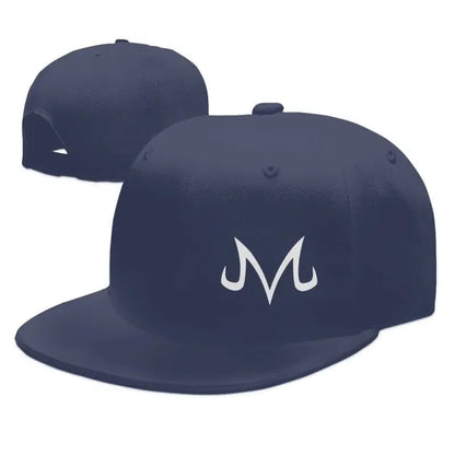Majin Buu Print Hip Hop Flat Bill Caps Unisex Adjustable Snapback Caps Skateboard Hats