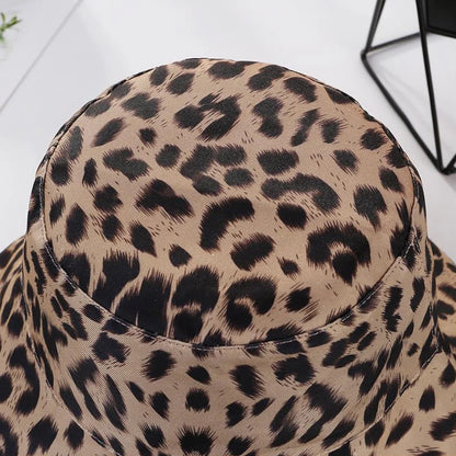2024 Two Side Leopard Bucket Hat For Women
