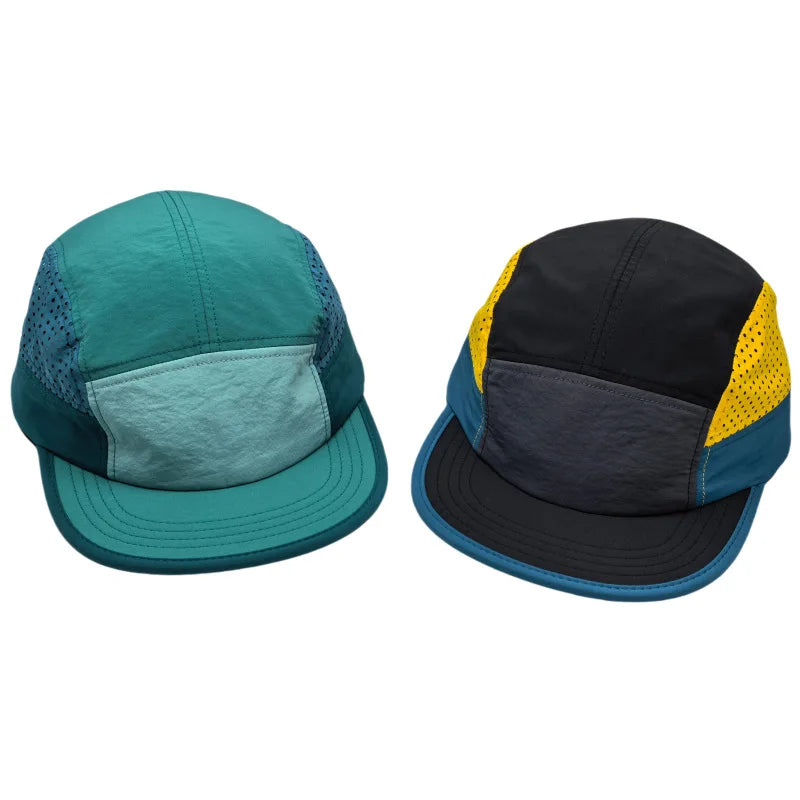 American Street Fashion Holes Quick Drying Flat Brimmed 5 Panel Snapback Caps