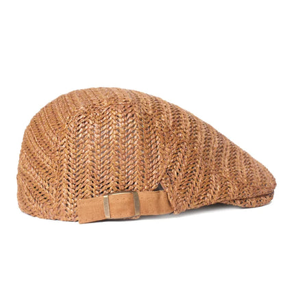 New Knitted Beret Women Men Summer Breathable Newsboy Hats