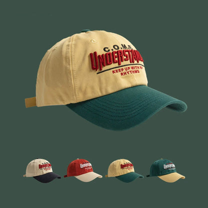 New Big Head Sports Hat Women Versatile Embroidery Contrasting Baseball Cap Men Outdoor Adjustable Hat