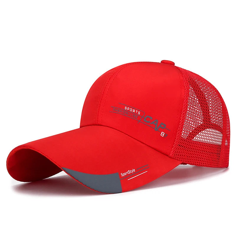 Mesh Sports Cap Men For Fish Breathable Baseball Cap Outdoor Visor Cap Long