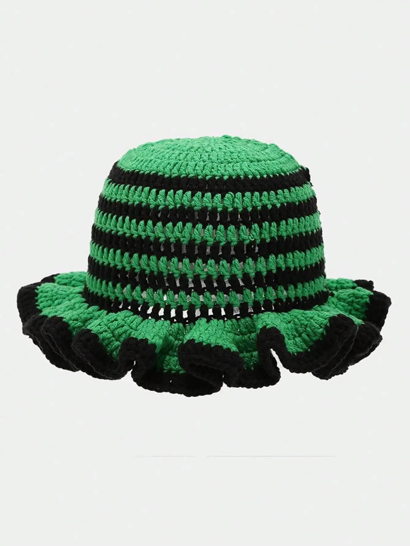 Solid Color Hand Knitted Knit Hat In Bohemian Style With Hollowed Out
