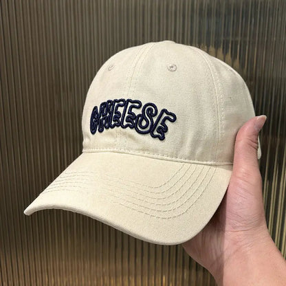 Letter Embroidery Dad Hat Soft Cotton Baseball Cap