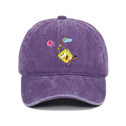Fashion Cute SpongeBobs Baseball Cap Movie Cartoon Role Adult Men Women
