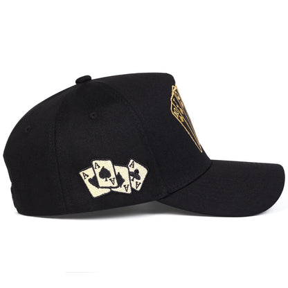 Unisex Poker Embroidery Baseball Caps Spring Autumn Outdoor Adjustable Casual Hats Sunscreen Hat Sports Cap