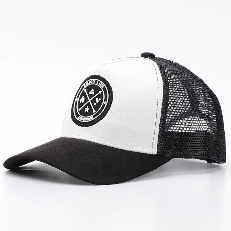 New Summer Mesh Baseball Cap Women Men Letter Patch Snapback Hat