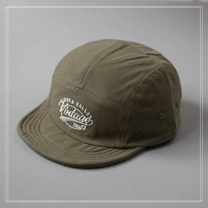 Casual Short Brim Baseball Cap 5-Panel Breathable Flat-Brimmed Sun Cap