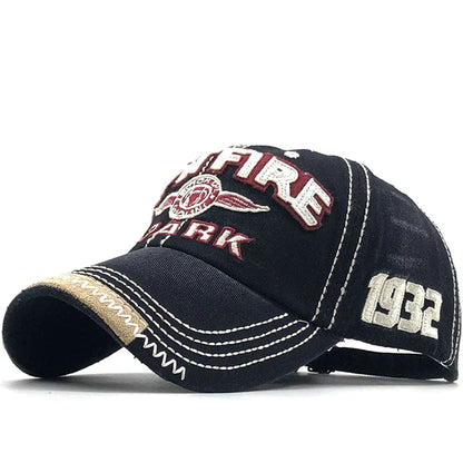 Embroidered Letter 1932 Washed Cloth Retro Style Baseball Cap