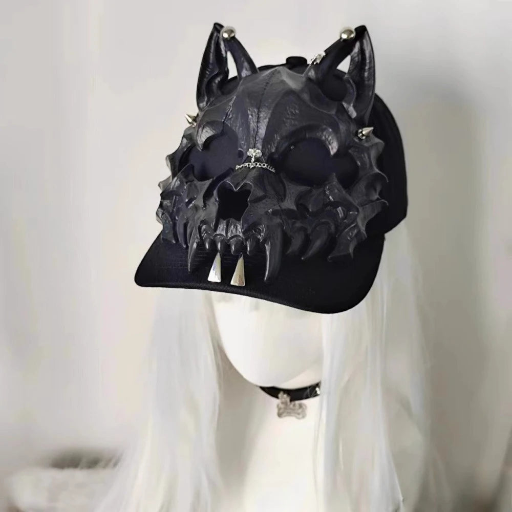 Y2K Wolf Ears Tusk Devil Horns Women's Men