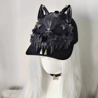 Y2K Wolf Ears Tusk Devil Horns Women's Men