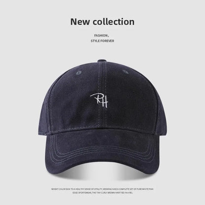 Korean Style RH Letter Embroidery Baseball Cap