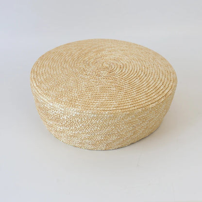 Brown Pillbox Hat Summer Straw Beret Sun Hats French
