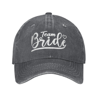 Team Bride Birdal Party Wife to Be Baseball Caps Vintage Distressed