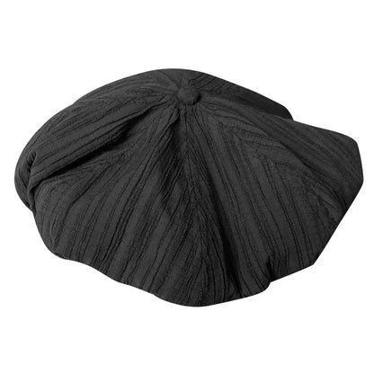 Women's Beret Elegant Cloud Cap Summer Beret Breathable Lightweight Pleated Solid Color