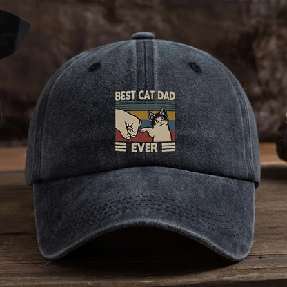 Best Cat Dad Hat with Claw Print and Cat Pattern Buckle Design Suitable for Outdoor Activities, Travel, Fun Styling