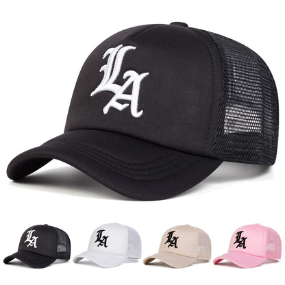 Unisex Letter Embroidery Baseball Net Caps Spring and Summer Outdoor