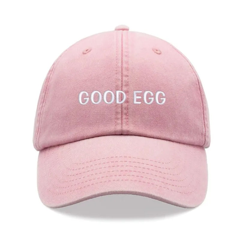 1pc "Good Egg" Baseball Cap Vintage Washed Unisex Dad Hat