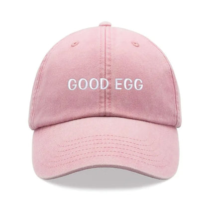 1pc "Good Egg" Baseball Cap Vintage Washed Unisex Dad Hat