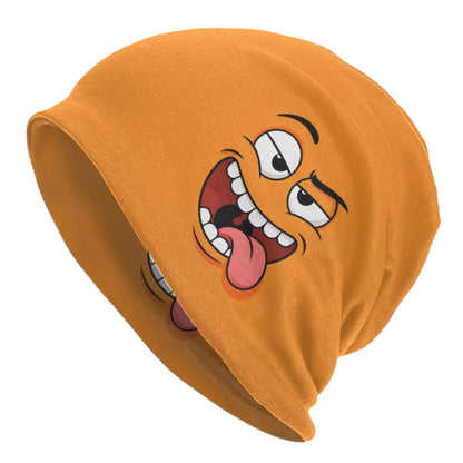 Funny Expression Bonnet Hat Knitted Hats Men Women