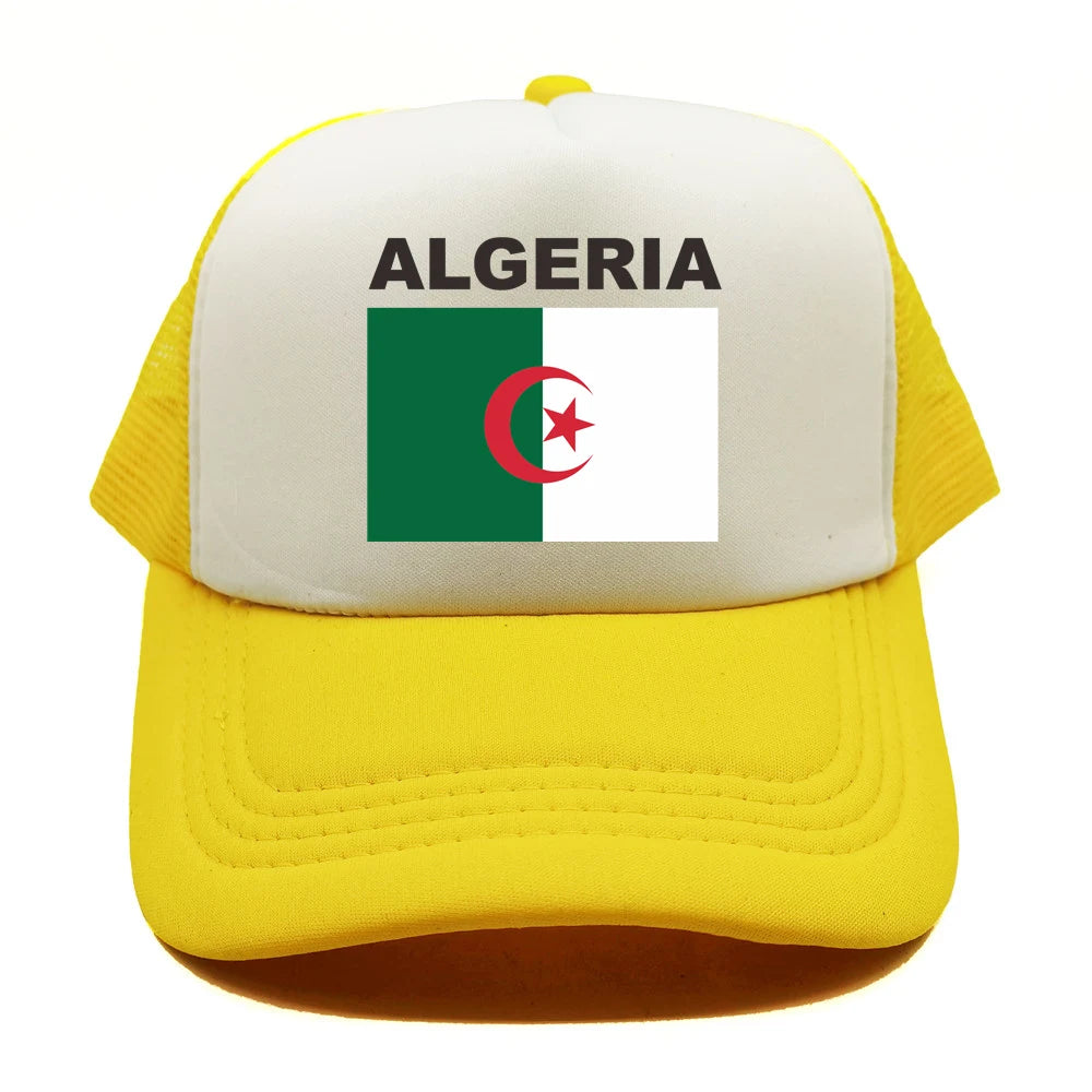 Cool Algeria Trucker Cap Men Algeria Flag Hat Baseball Cap