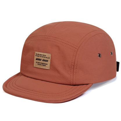 Unisex Wood Soon Letter Label Quick Drying Baseball Caps Spring Summer